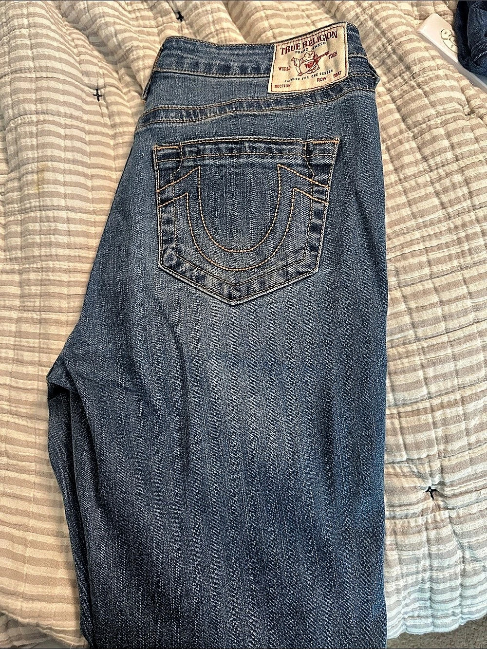 True Religion Jennie Curvy Mid Rise Super Skinny Blue Skinny Jeans